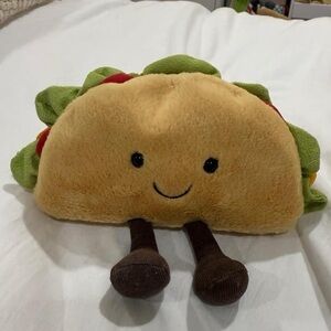Jellycat Retired Taco Plush with Green and Brown Accents